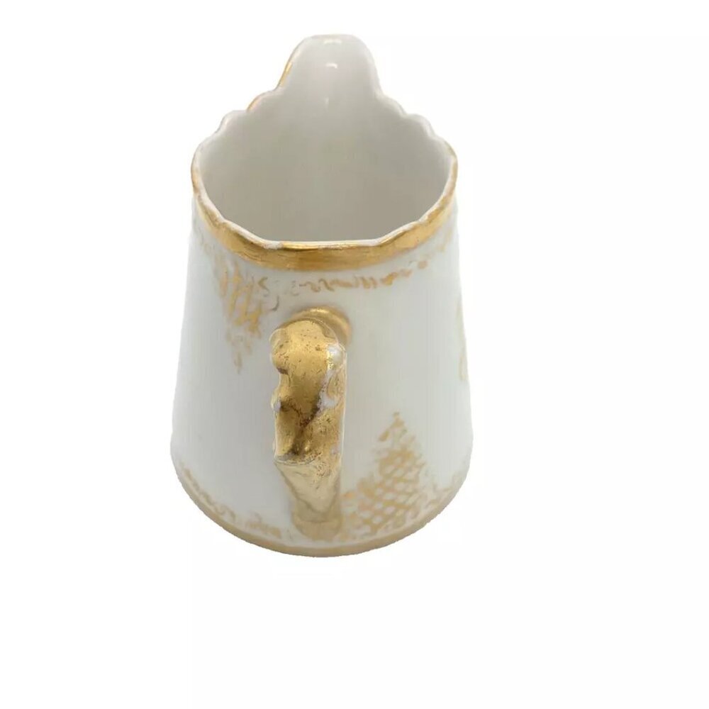 Vintage White & Gold Hand Painted Creamer - Picture 4 of 5